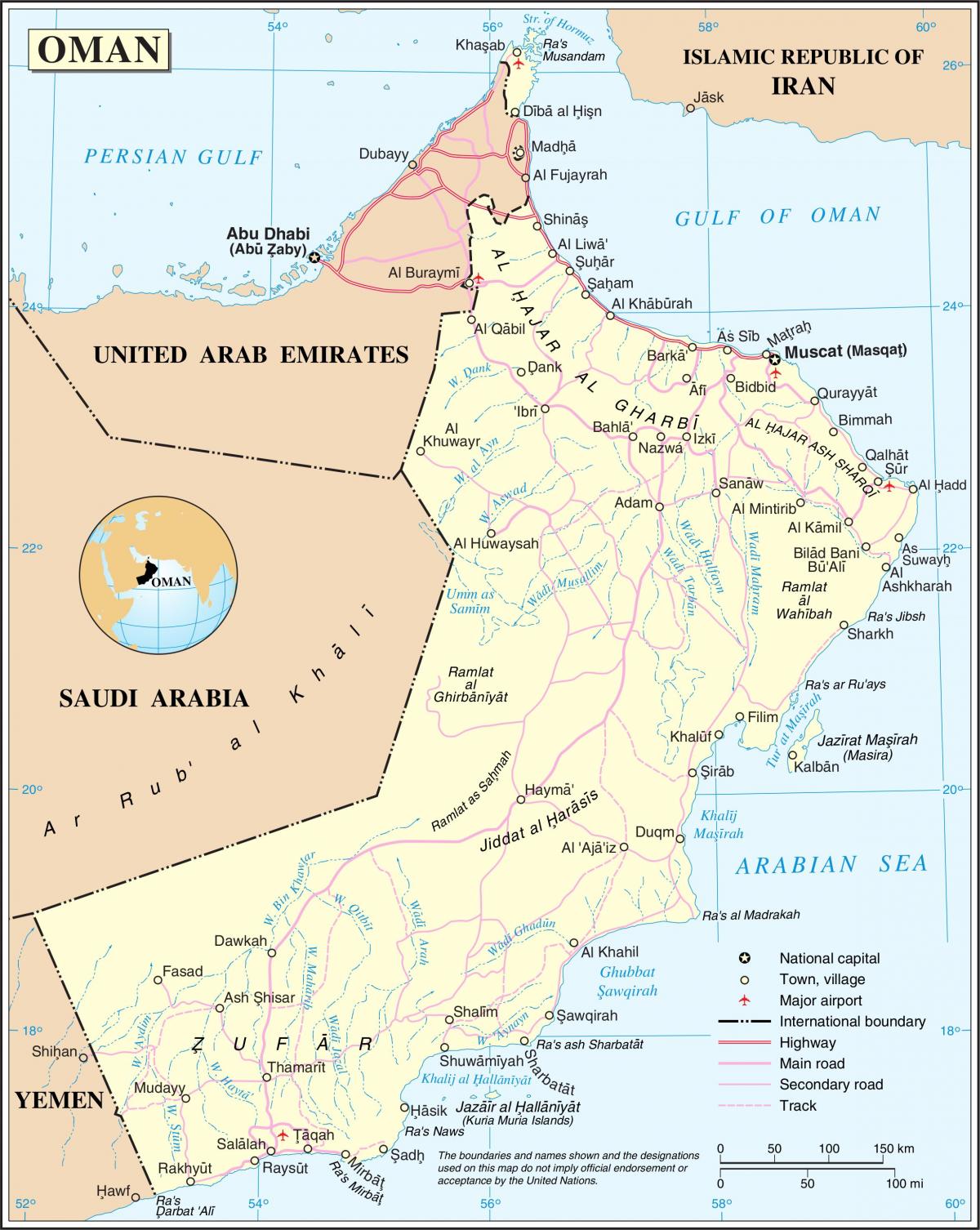 ओमानी नक्शा