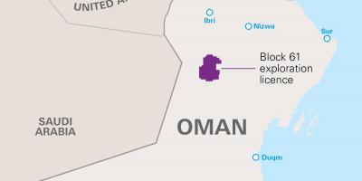 नक्शे के khazzan ओमान