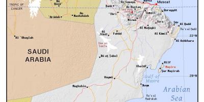 नक्शा ओमान के राजनीतिक
