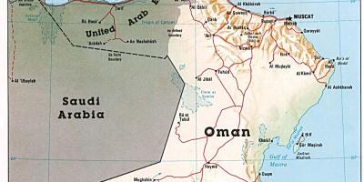 ओमान के नक्शे के साथ शहरों