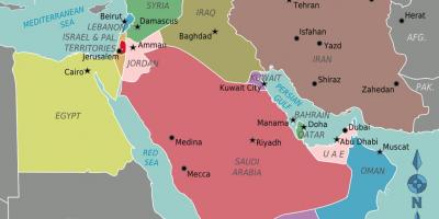 नक्शा ओमान के नक्शे मध्य पूर्व